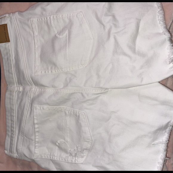 white ripped american eagle jean shorts (: - Picture 4 of 4